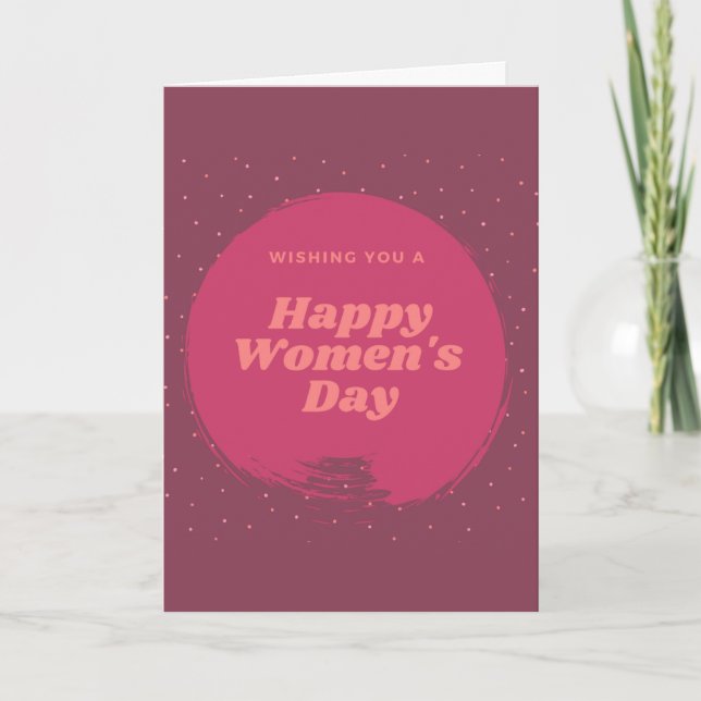 Happy women's day wishes red card (Front)