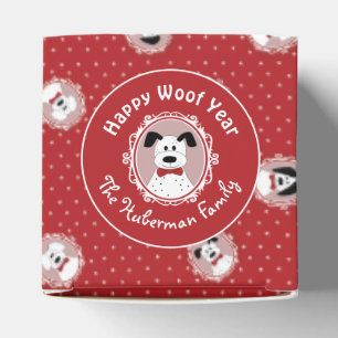 Happy Woof Year' Dalmatian Christmas Favour Box