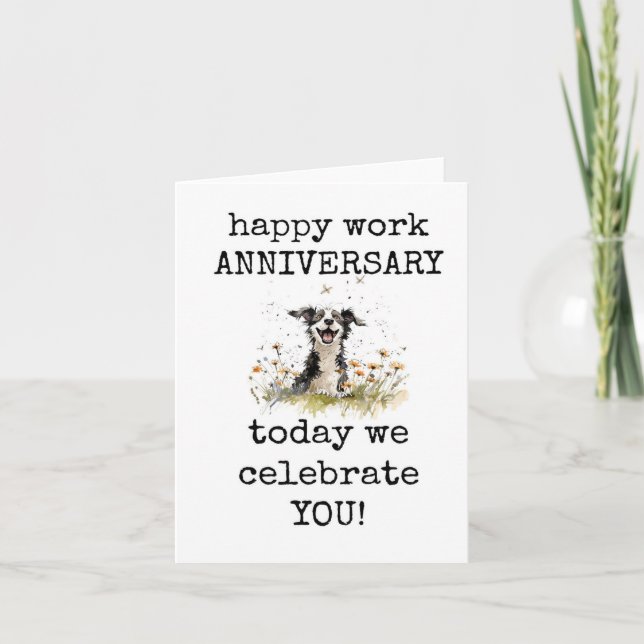 Happy Work Anniversary, Celebrate You, Cute Card (Front)
