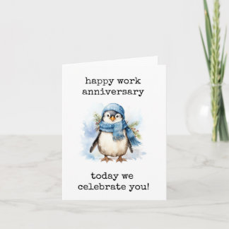 Happy Work Anniversary, Celebrate You, Penguin Card