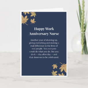 Happy Work Anniversary Nurse Card