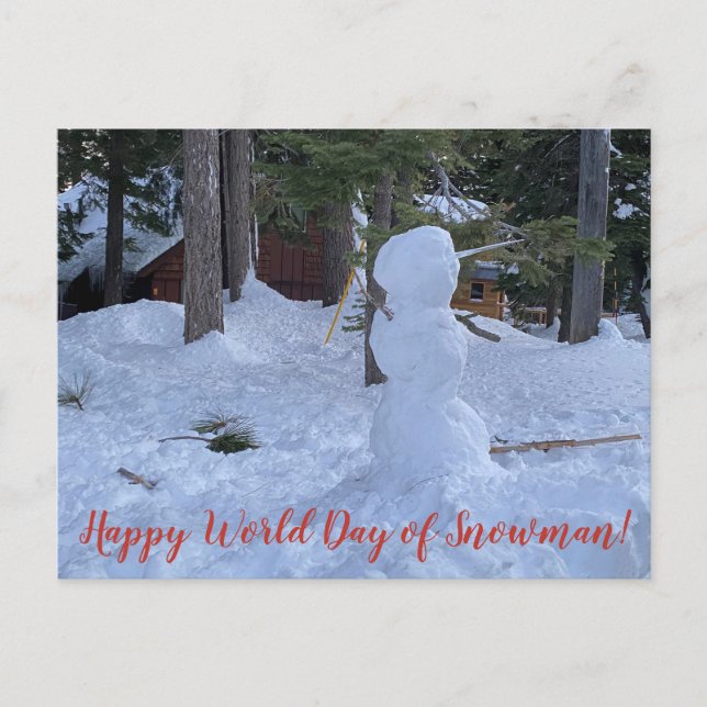 Happy World Day of Snowman! Postcard (Front)