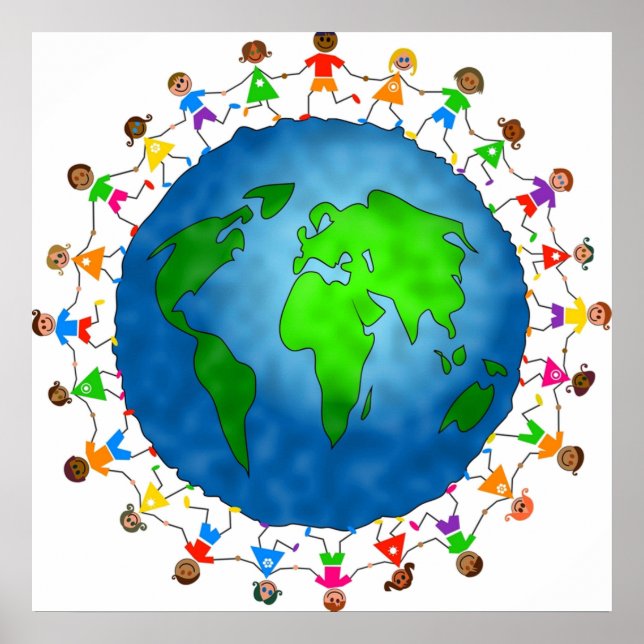 Happy World Kids Poster (Front)