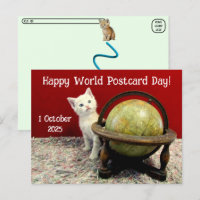 Happy World Postcard Day From Tuffy McStuff - Cat