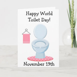 Happy World Toilet Day Funny Holidays Card