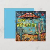 Happy World UFO Day Card