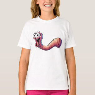 Happy Worm Girl's T-Shirt