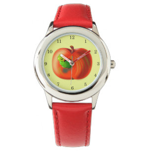 Happy Worm In Red Apple - Watch