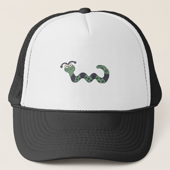 Happy Worm Trucker Hat (Front)