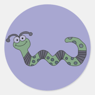 Happy Worm Tshirts and Gifts Classic Round Sticker