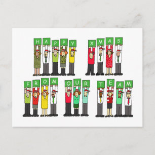 Happy Xmas From Our Team  Holiday Postcard