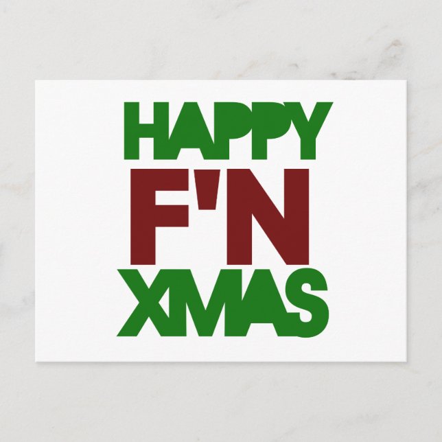 Happy Xmas humour Holiday Postcard (Front)