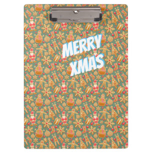 Happy Xmas Symbols Clipboard
