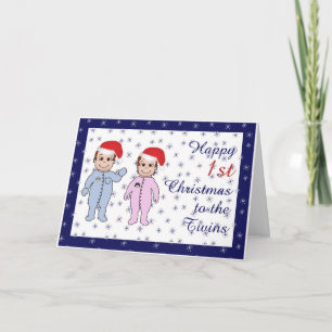 Happy  Xmas twins Holiday Card