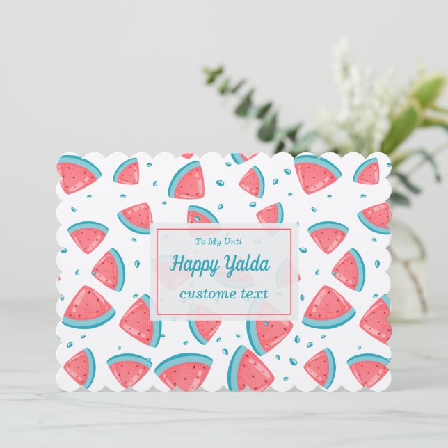 Happy Yalda Night Celebrations Invitation (Standing Front)