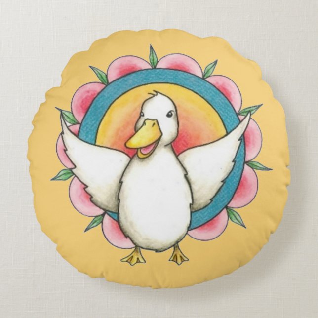 Happy Yaneshwari Round Pillow (Front)