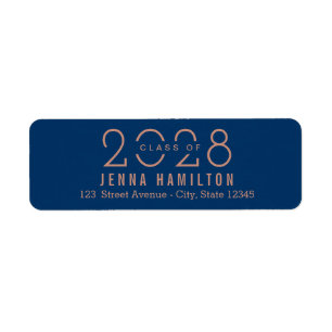 Happy Year EDITABLE COLOR Graduation Address Label