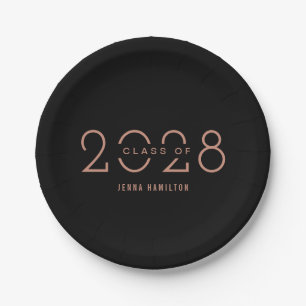 Happy Year EDITABLE COLOR Graduation Plates