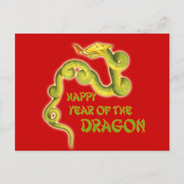 Happy Year of the Dragon Gifts Holiday Postcard (Front)