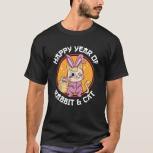 Happy Year of the Rabbit&Cat Chinese Zodiac New Ye T-Shirt