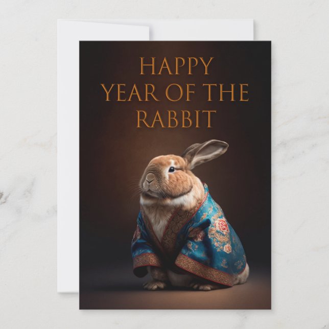 Happy Year of the Rabbit Holiday Card (Front)