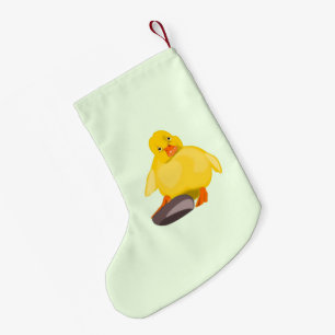 Happy Yellow Duck Christmas Stocking Customisable