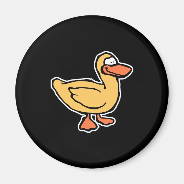 happy yellow duck magnet (Front)
