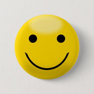Happy Yellow Face 6 Cm Round Badge