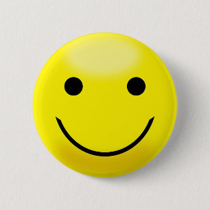 Happy Yellow Face 6 Cm Round Badge