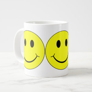 Happy Yellow Faces Large Coffee Mug