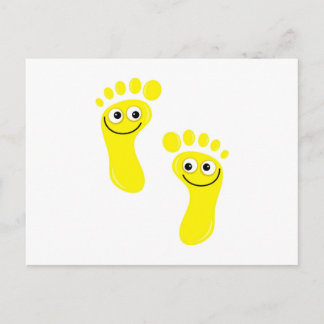 Happy Yellow Feet Postcard