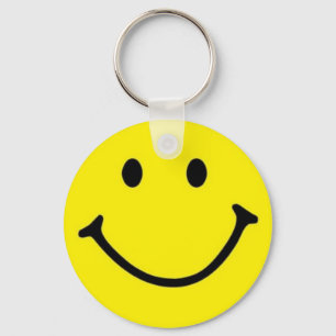 Happy Yellow Smile Face Keychain