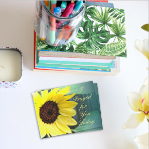 Happy Yellow Sunflower Thinking of You Postcard