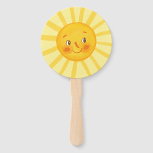 Happy Yellow Sunshine Hand Fan