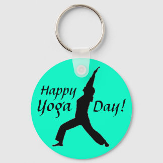 Happy Yoga Day! Keychain-Jade Key Ring