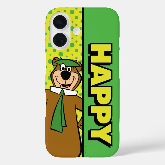 Happy Yogi Bear Case-Mate iPhone Case (Back)