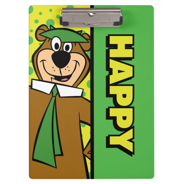 Happy Yogi Bear Clipboard (Front)