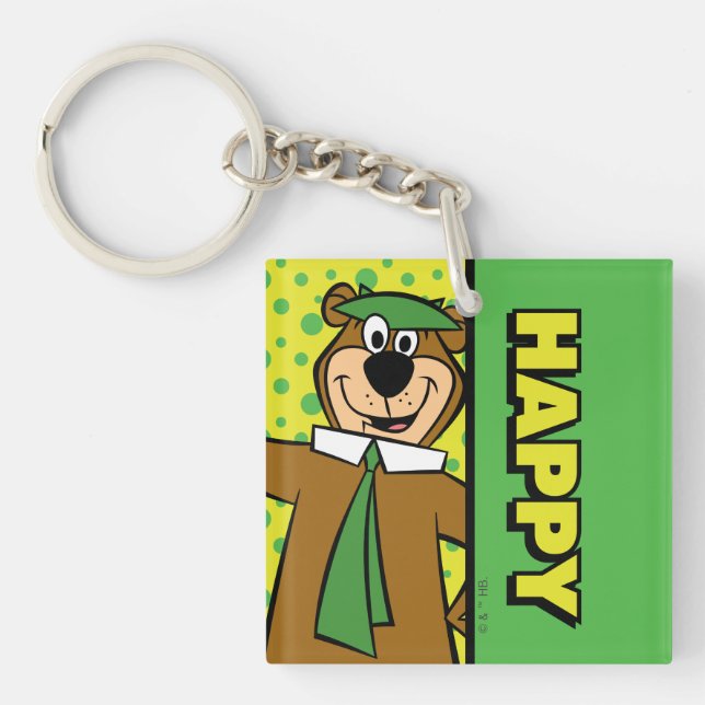 Happy Yogi Bear Key Ring (Front)