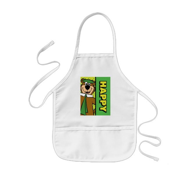 Happy Yogi Bear Kids Apron (Front)