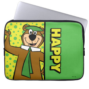 Happy Yogi Bear Laptop Sleeve