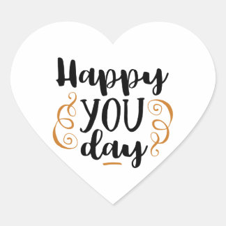 happy you day heart sticker