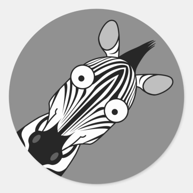 HAPPY ZEBRA STICKER (Front)