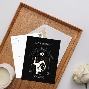 HappyBirthday Mystic Scorpio Zodiac Horoscope Postcard