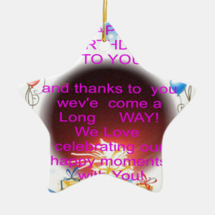 HappyBirthday To you Ceramic Tree Decoration