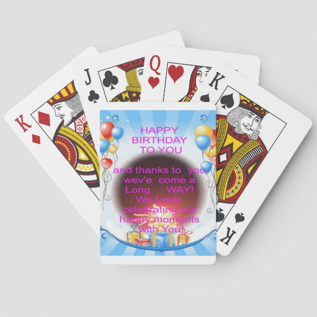 HappyBirthday To you Playing Cards (Back)