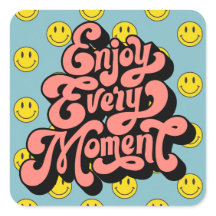 Happycore Smiley Face Sticker – Enjoy Every Moment