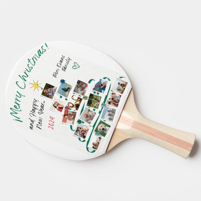#HappyNewYearFromEvansFamilyPingPongPaddle Ping Pong Paddle (Side)
