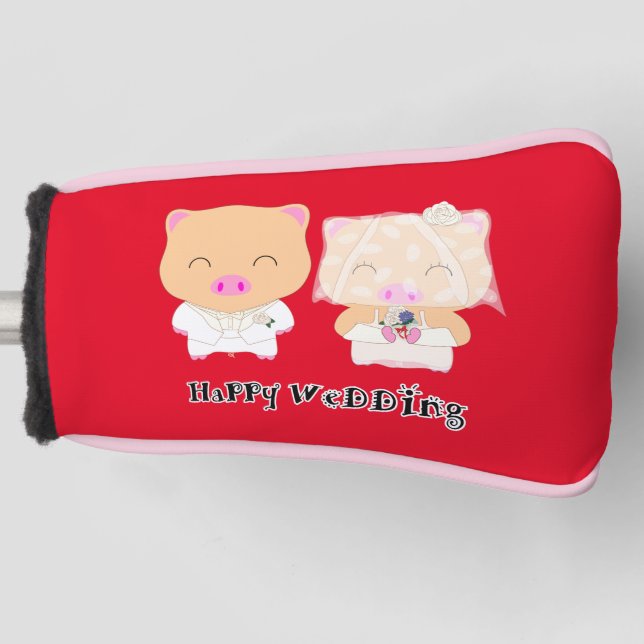 HappyWedding Golf Head Cover (Front)
