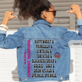 HappyWorkT 2023 FEMINIST WARRIOR QUEENS RETRO Denim Jacket