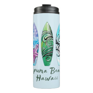 Hapuna Beach Hawaii Surfboards Thermal Tumbler